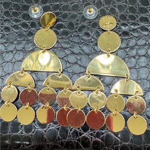 J Crew chandelier Gold Tone 3” Earrings